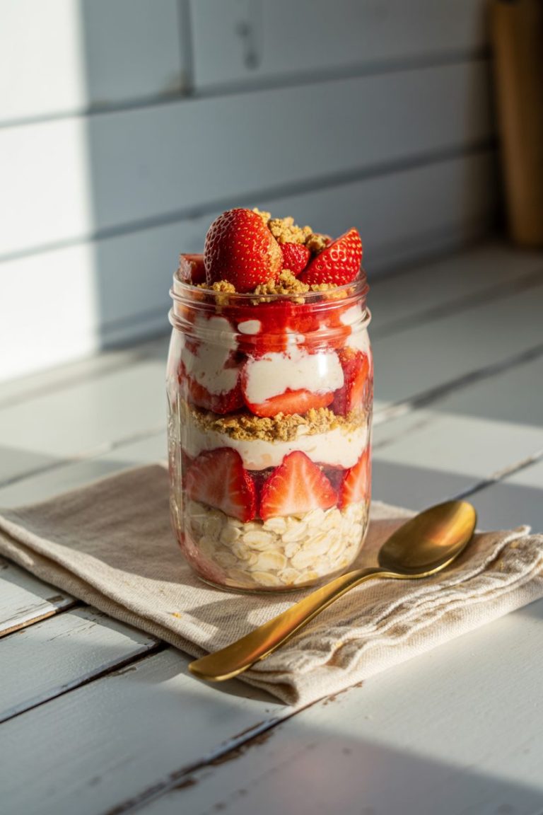 Strawberry Cheesecake Overnight Oats