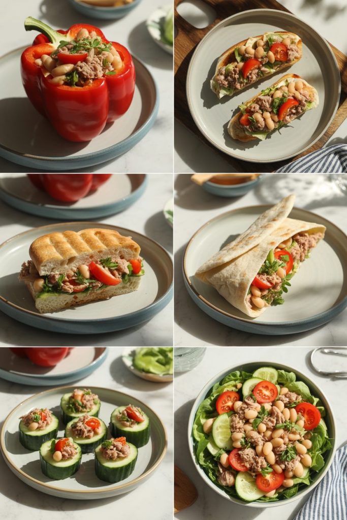 Tuna White Bean Salad Lettuce Cups 8