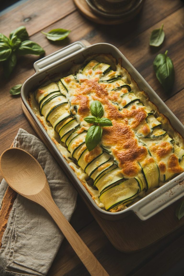 Zucchini, Ricotta & Basil Casserole