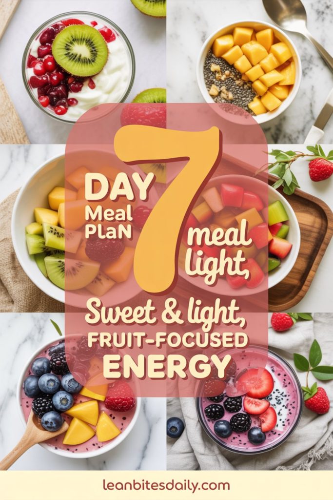 7-Day Fruit-Focused Diet Plan