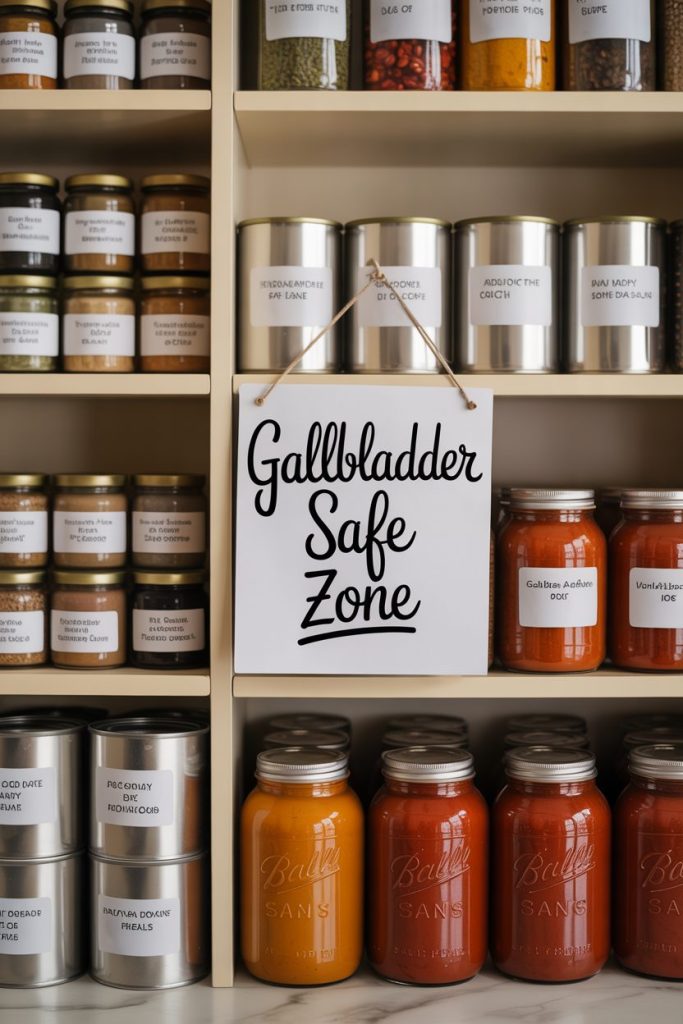 Printable Gallbladder Grocery Chart