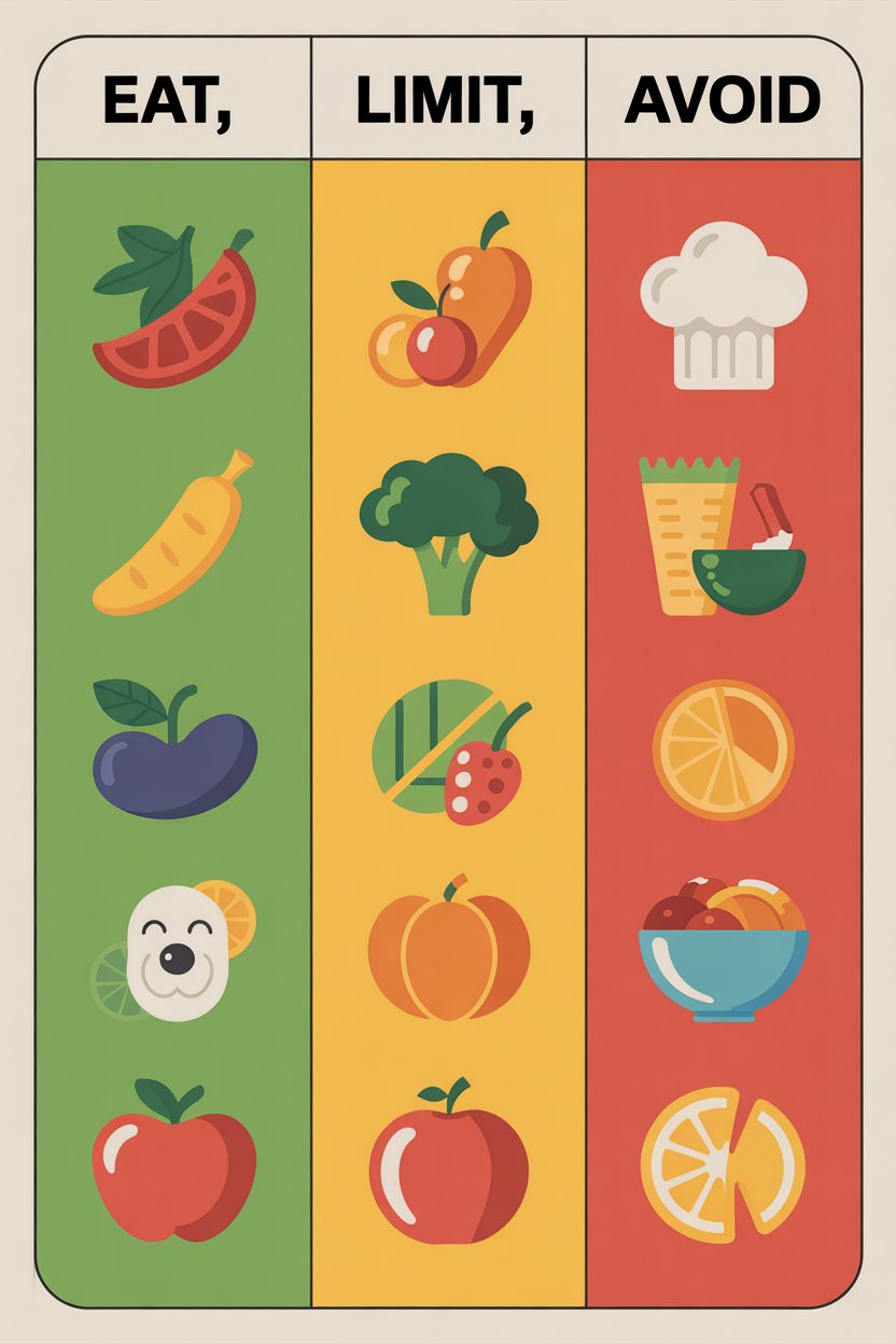 Printable Low Oxalate Food Chart Eat, Limit, Avoid Guide