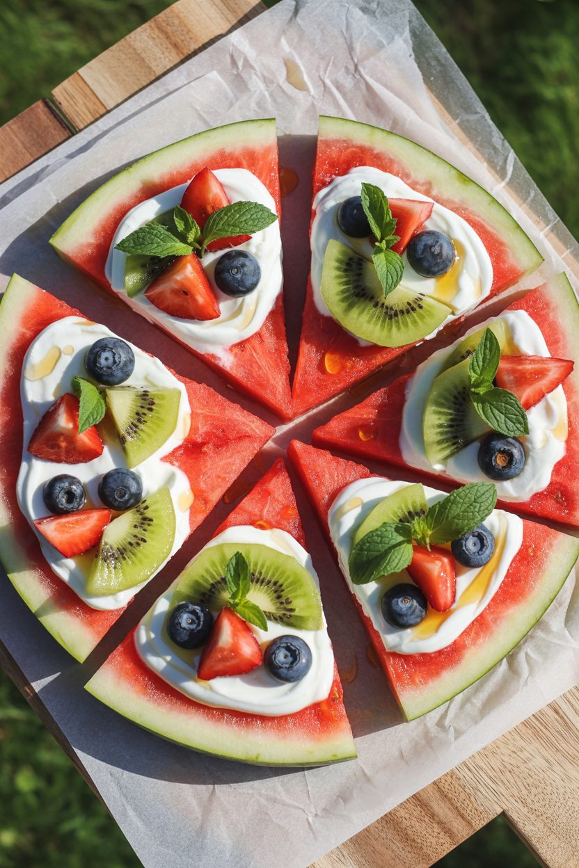 Watermelon “Pizza” (Because Why Not?) 1 Watermelon “Pizza” (Because Why Not)