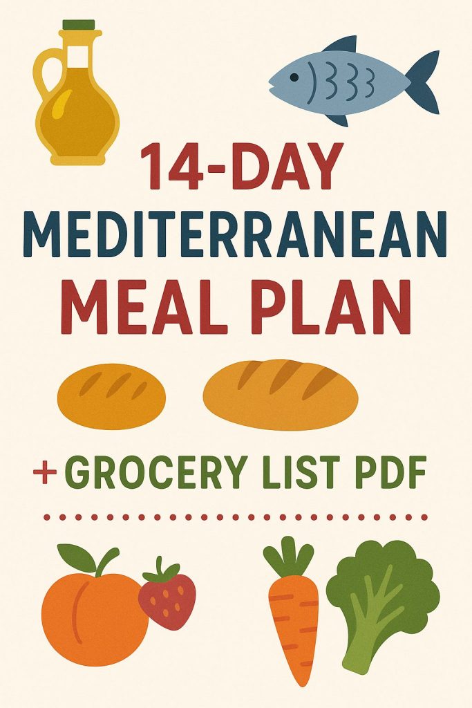 14 Day Mediterranean Meal Plan With Grocery List PDF 2