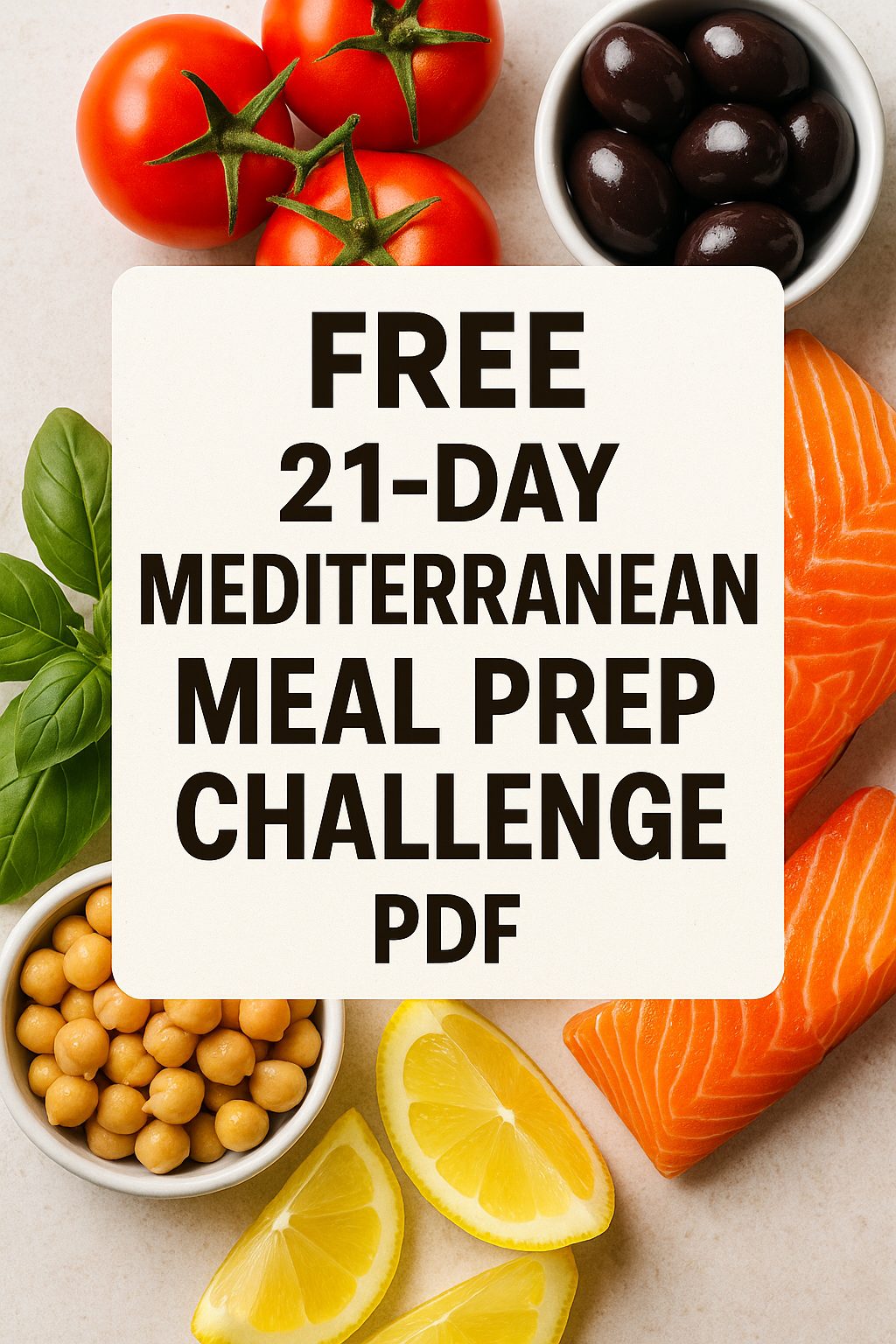 21-Day Mediterranean Meal Prep Challenge (Free PDF)