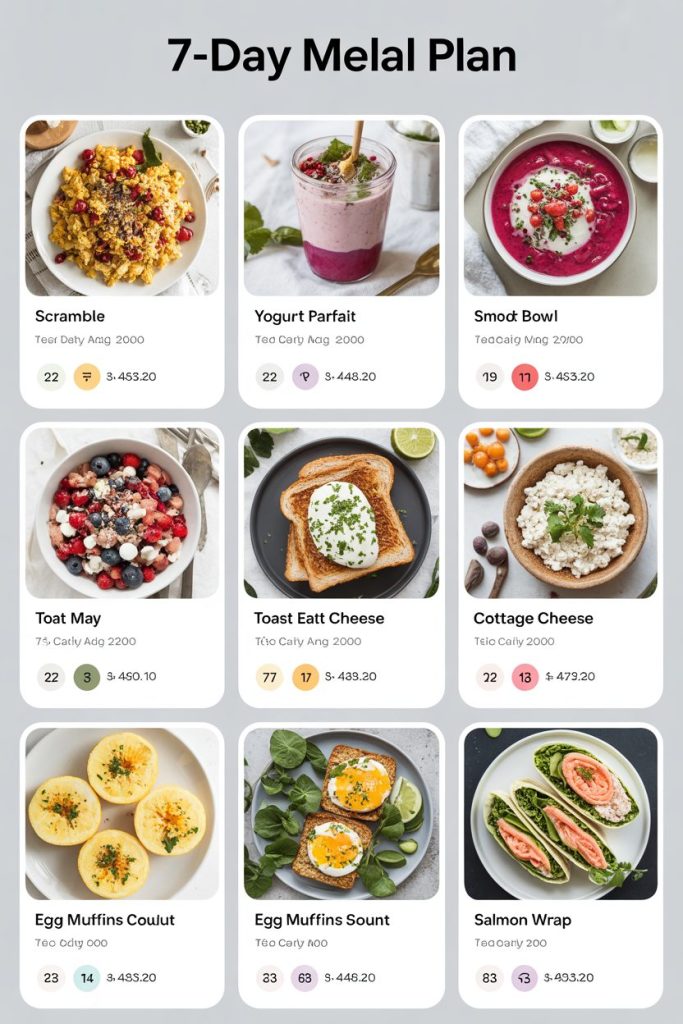 7-Day High-Protein Breakfast Plan (PDF Download) 5 a 7 day meal plan pinterest pin design w avxa7sVeTJeXJIsUQhmm7w qbO56wnVR0KLrvlcXjcUhw