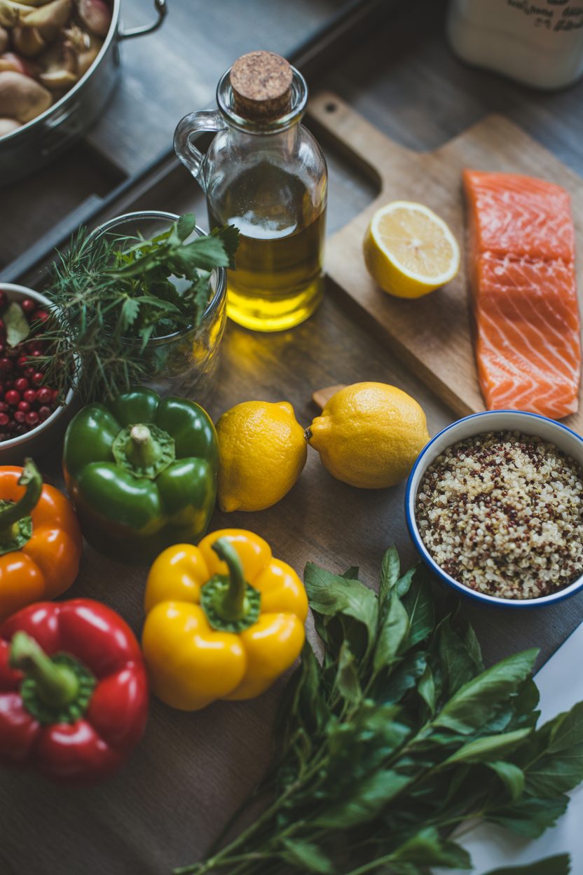 14-Day Thyroid-Friendly Mediterranean Plan (Download PDF) 1 overhead shot of a rustic mediterranean 5dzp8WJiRyafOa5WiX V4w qXSquSBaQmKSPZWgajyWcw