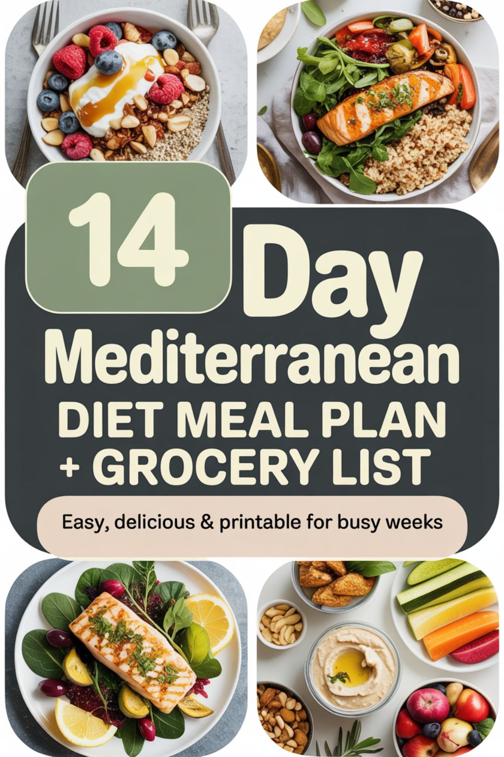 14-Day Mediterranean Diet Meal Plan + Printable Grocery List 2