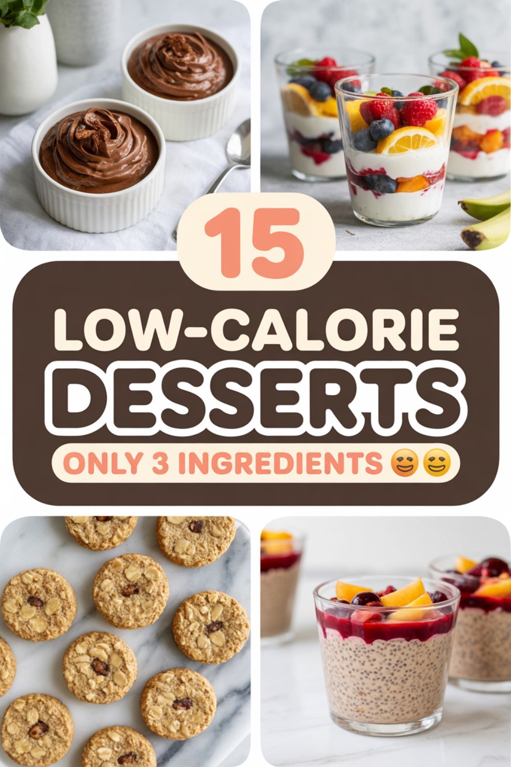 15 Low Calorie Desserts with Only 3 Ingredients