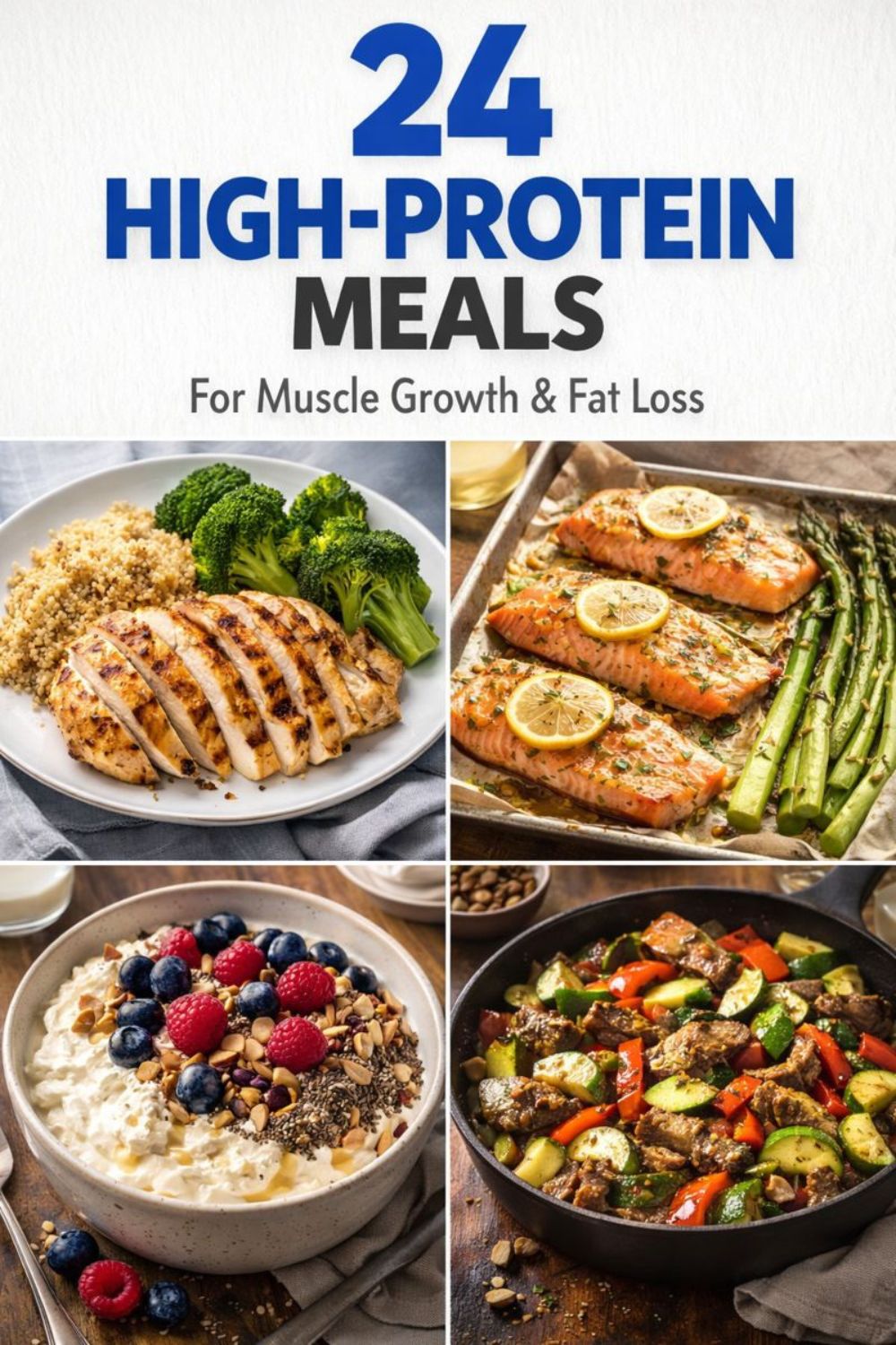 24 High Protein Meals for Muscle Fat Loss