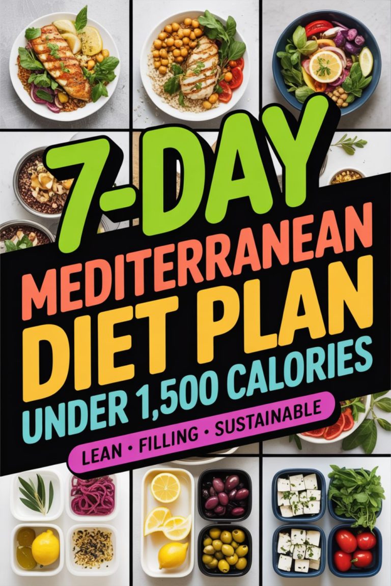 7-Day Mediterranean Diet Plan Under 1,500 Calories