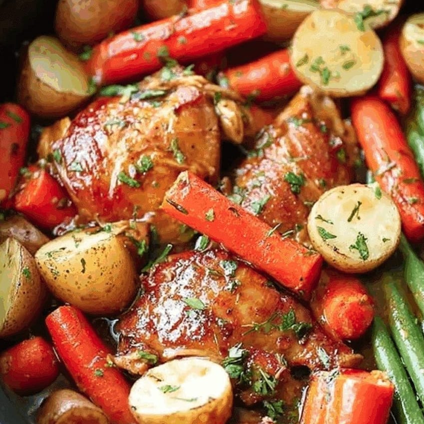 Slow Cooker Honey Garlic Chicken 7 featured 10466
