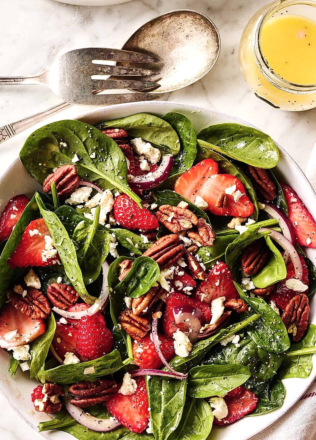 Summer Strawberry Spinach Salad 7 featured 11143
