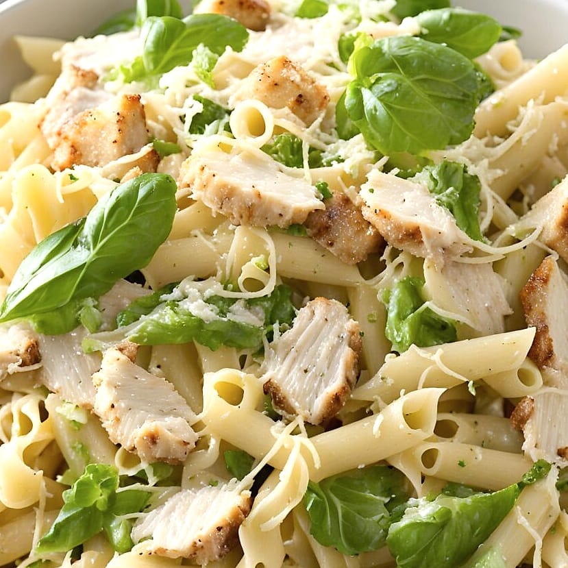 Chicken Caesar Pasta Salad 7 featured 9695