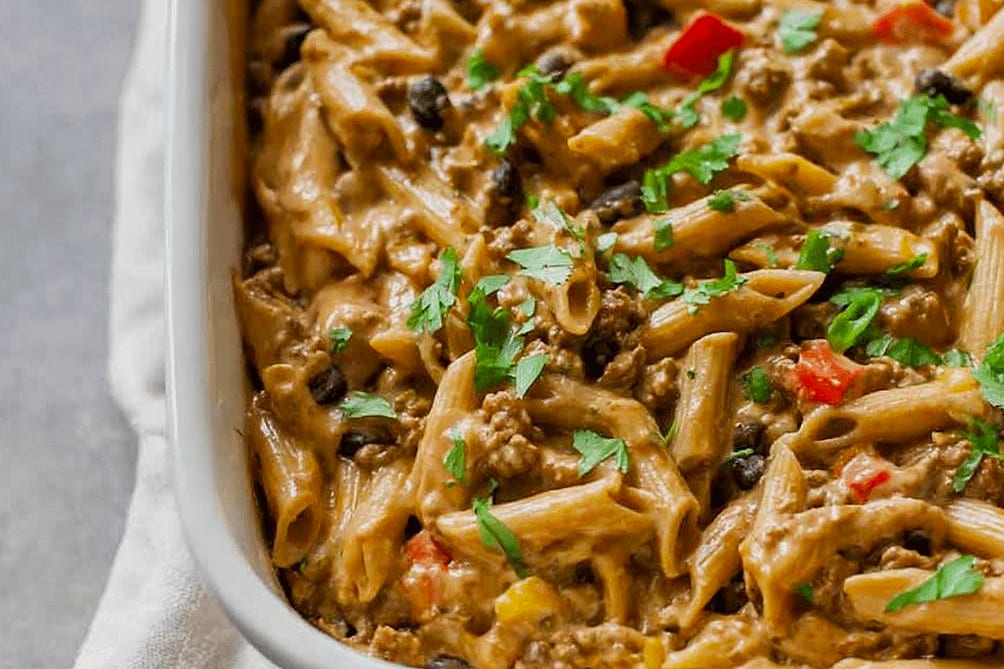 High Protein Taco Pasta 7 featured 9809