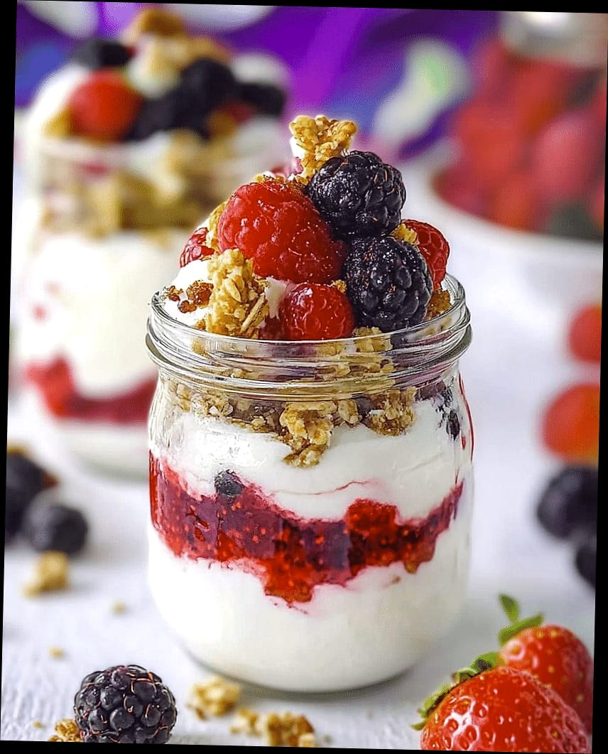 Low-Calorie Berry Yogurt Bowl