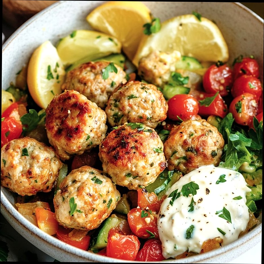 Mediterranean Chicken Meatballs