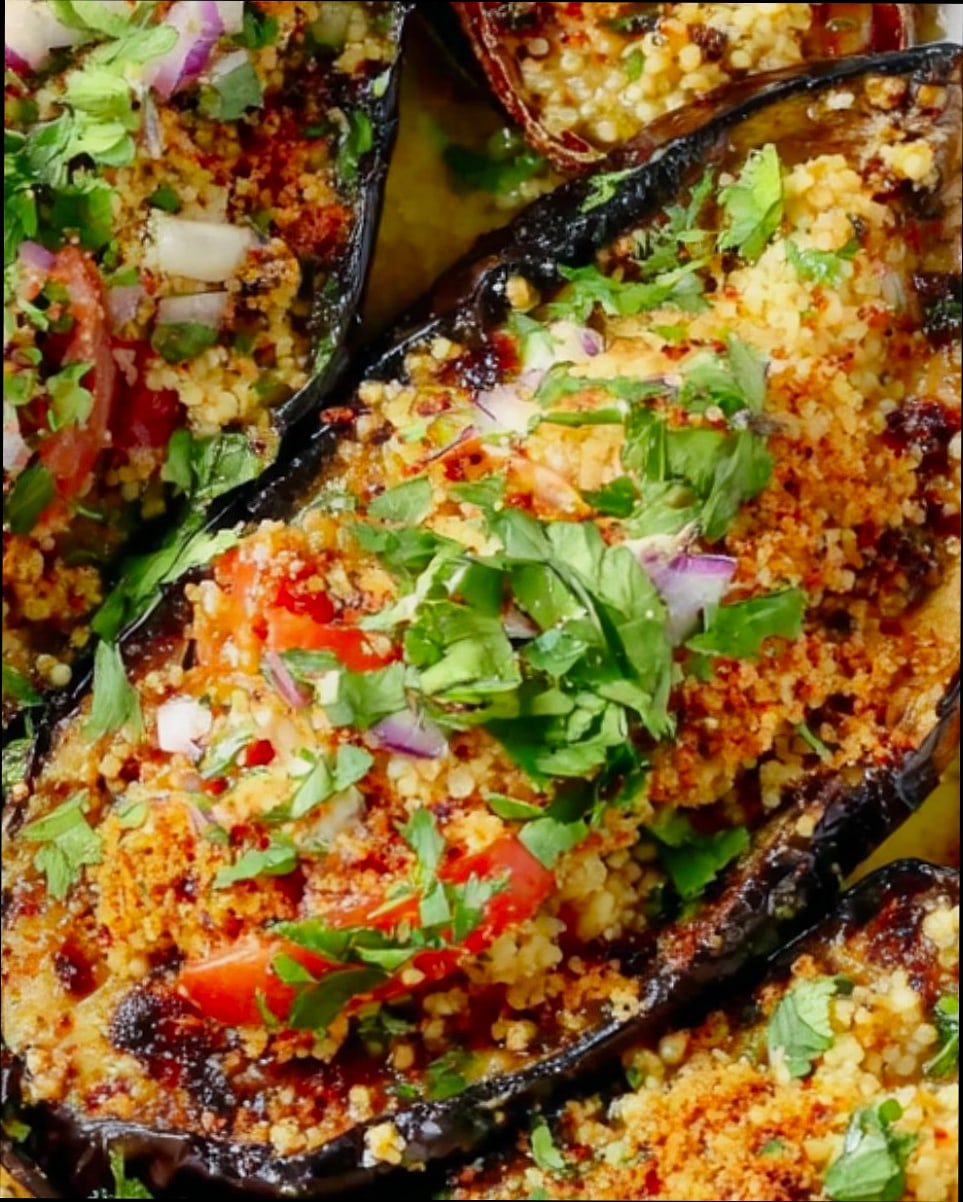 Mediterranean Stuffed Eggplant