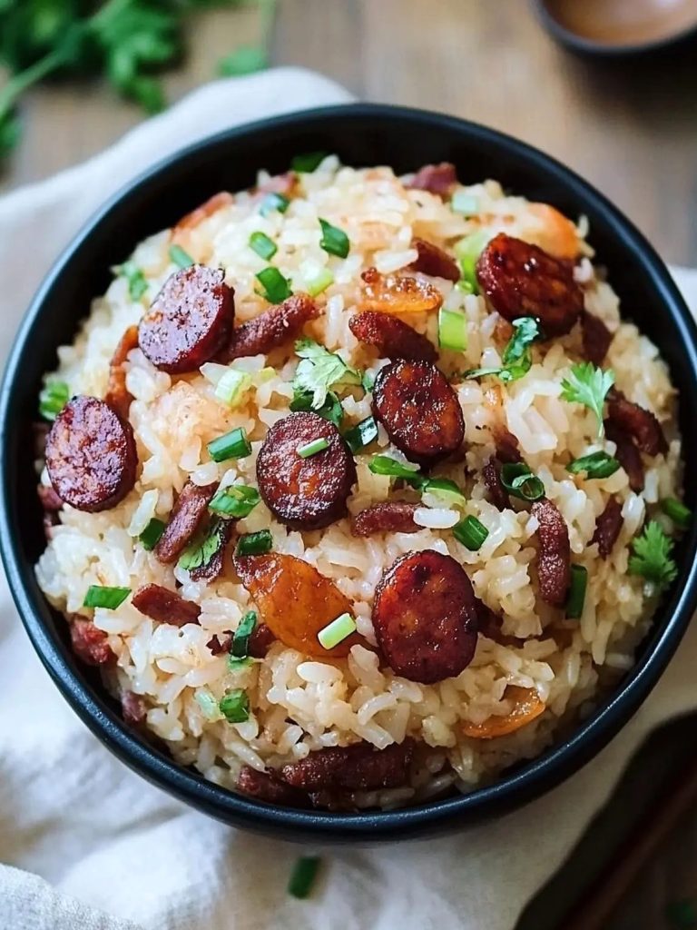 Creamy Smoky Garlic Butter Cheddar Sausage Orzo