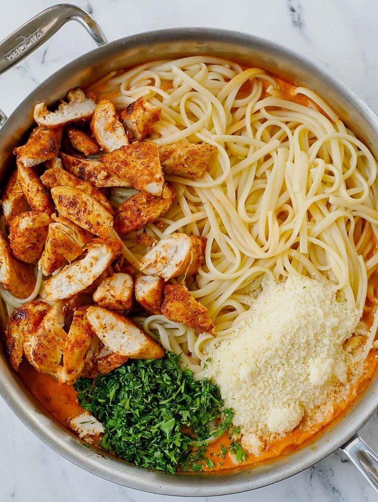 Bold Spicy Buffalo Pepper Jack Chicken Pasta Skillet