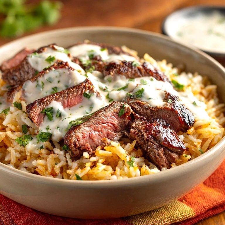 Creamy Garlic Butter Steak and Rice