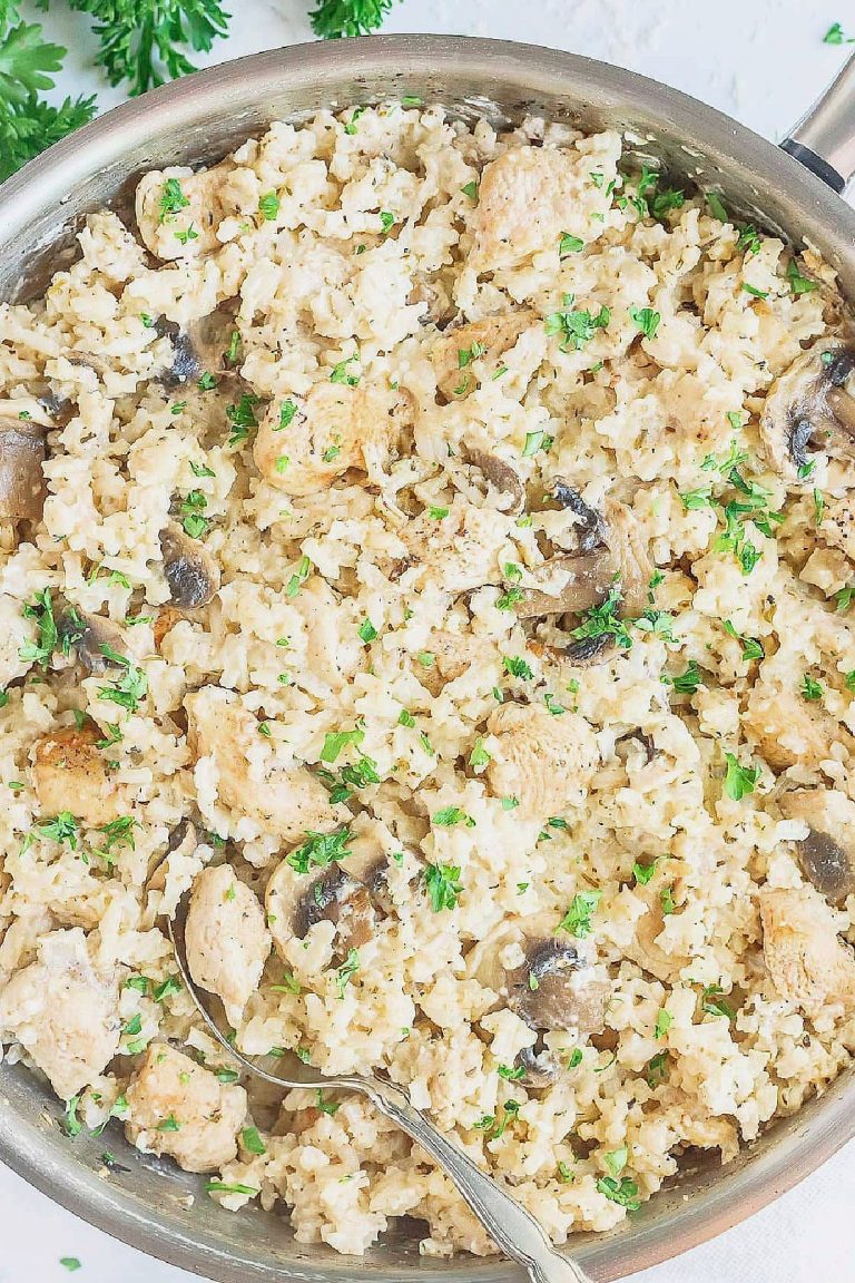 Creamy Buffalo Ranch Chicken Rice