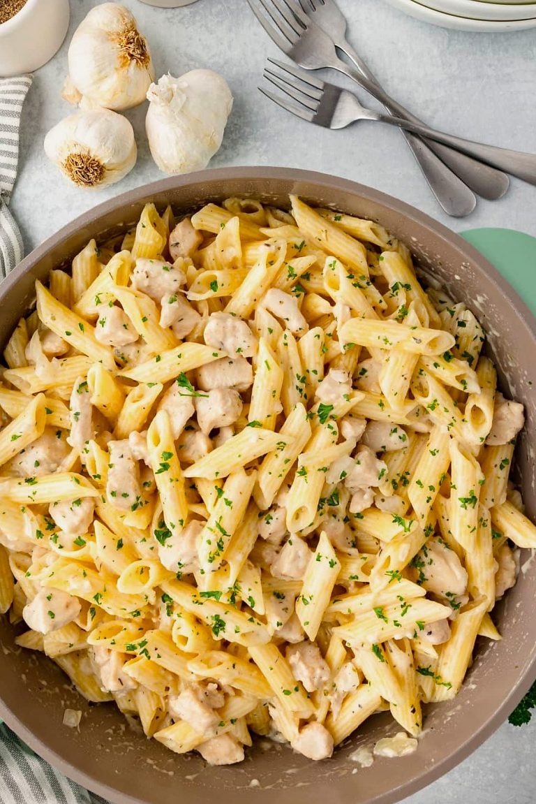 One Pot Creamy Garlic Butter Bold Cajun Chicken and Sausage Pasta