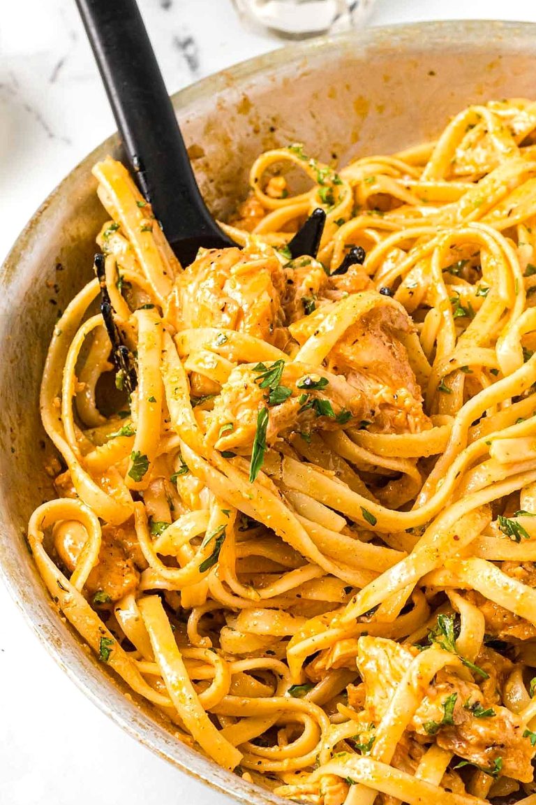 One Skillet Spicy Honey BBQ Sausage Pasta