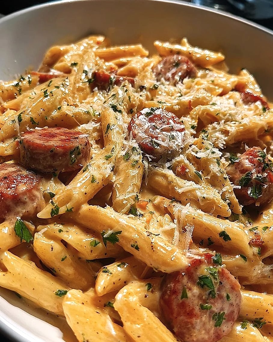 Creamy Garlic Butter Ranch Sausage Penne