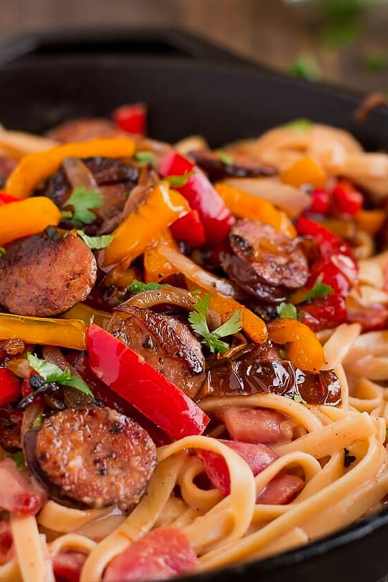 One Pan Bold Cajun Ranch Sausage Pasta 9 Ingredients You'll Need