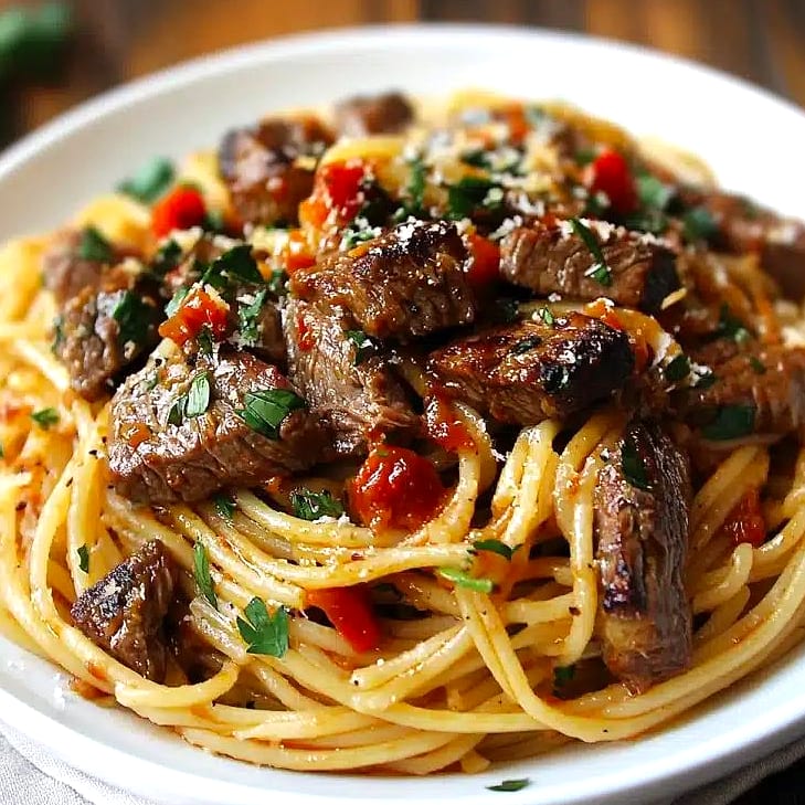 One Pot Sweet Smoky Honey Garlic Steak Pasta 9 Ingredients You'll Need