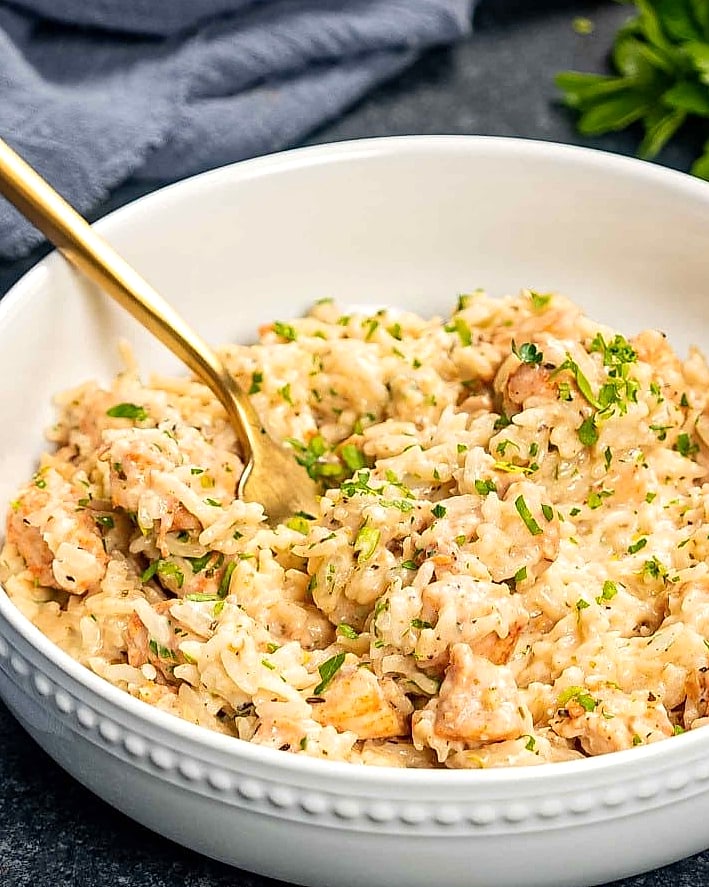 One Pan Creamy Cajun Chicken Rice