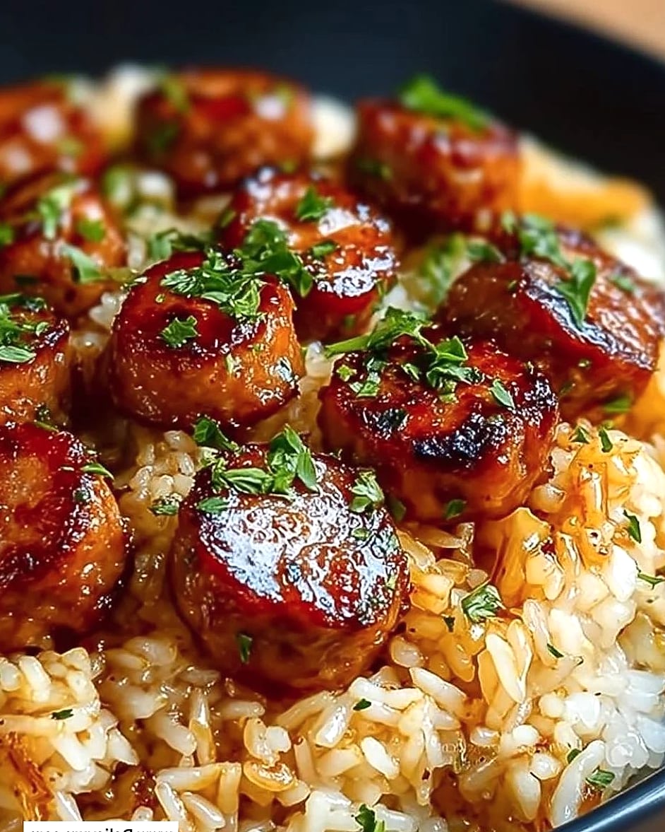 One Pan Bold Honey BBQ Sausage Rice