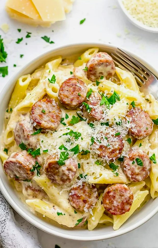One Pan Creamy Cajun Sausage Alfredo 13 One Pan Creamy Cajun Sausage Alfredo