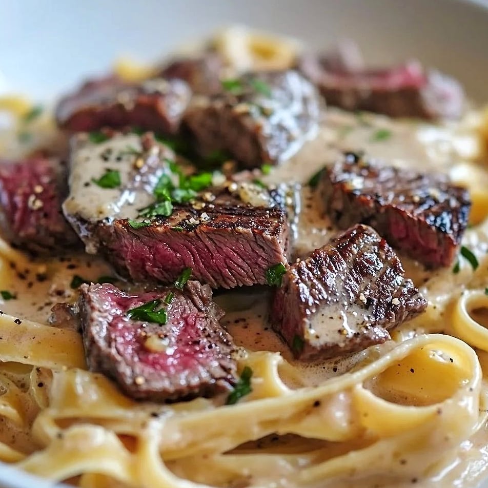 One Pan Creamy Spicy Cajun Steak Bites Cheddar Pasta