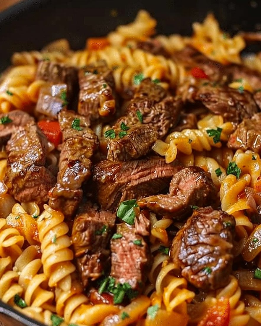 One Pot Zesty Steak Pasta