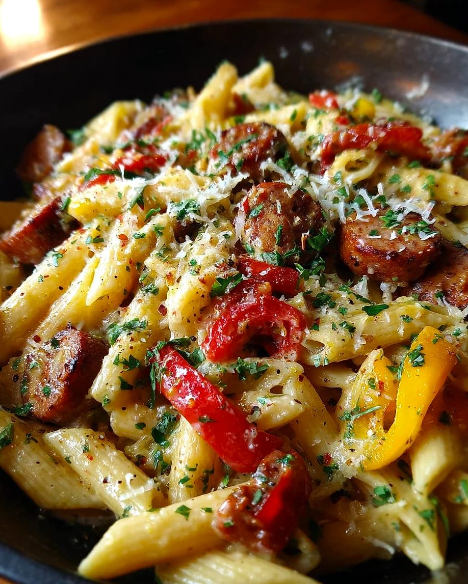 One Skillet Bold Cajun Sausage Penne