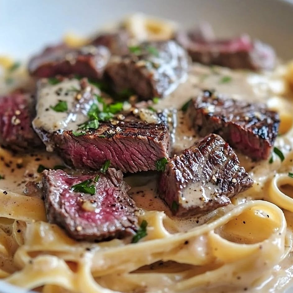 One Skillet Creamy BBQ Ranch Steak Pasta
