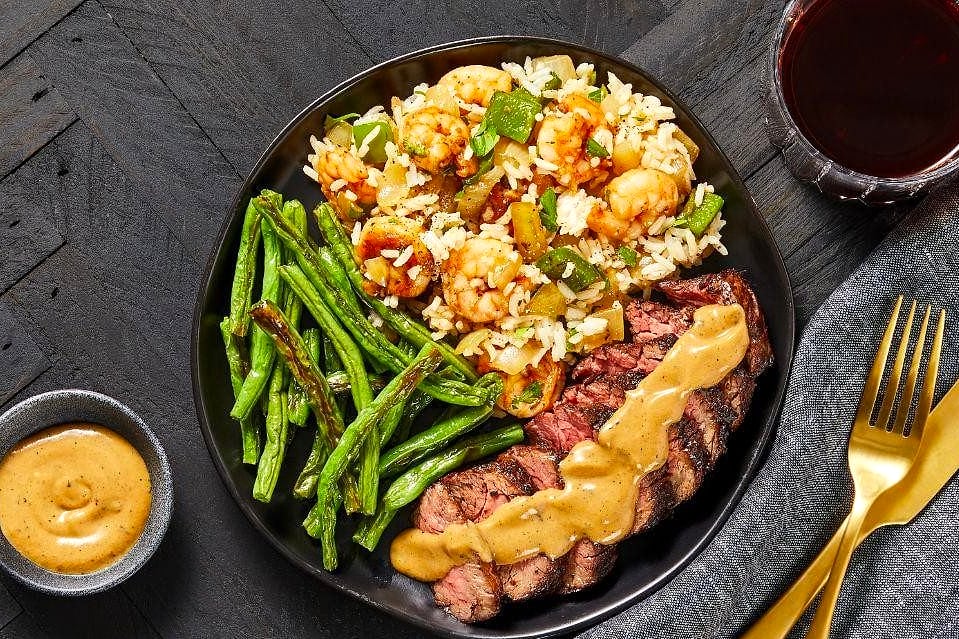 Sticky Honey Garlic Steak Rice Skillet